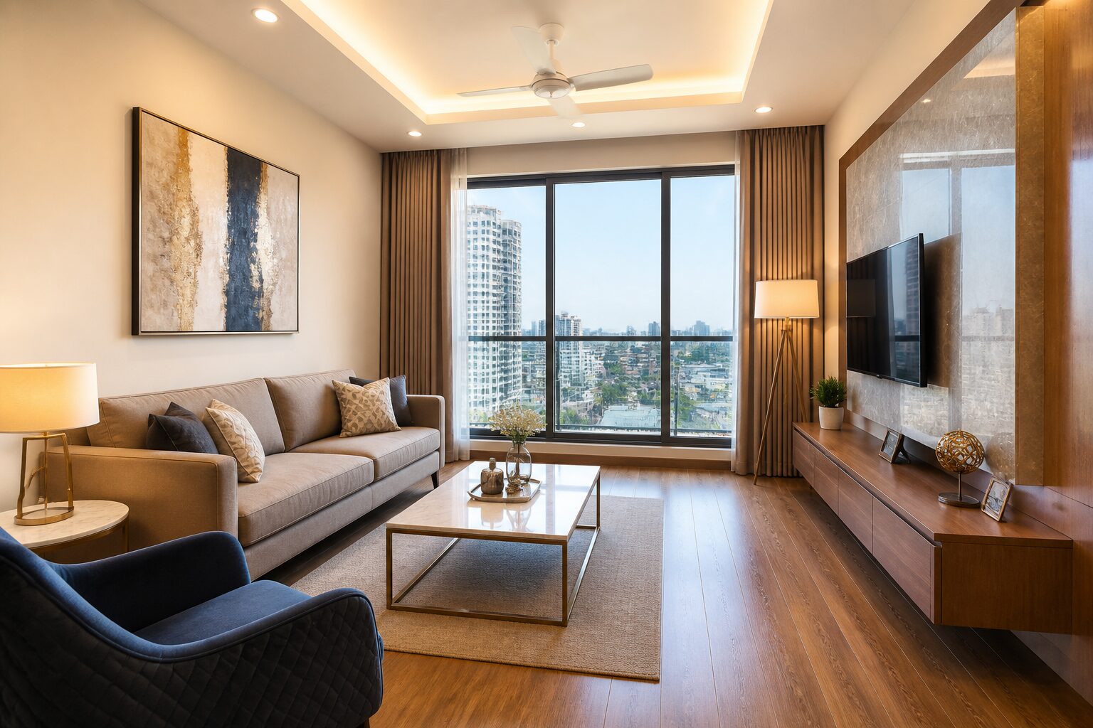 Furnished rental apartment interior